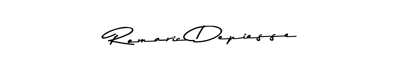 The best way (Asem Kandis PERSONAL USE) to make a short signature is to pick only two or three words in your name. The name Romaric Depiesse include a total of six letters. For converting this name. Romaric Depiesse signature style 9 images and pictures png