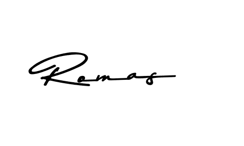 Make a beautiful signature design for name Romas. Use this online signature maker to create a handwritten signature for free. Romas signature style 9 images and pictures png