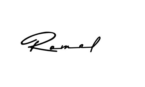 This is the best signature style for the Romel name. Also you like these signature font (Asem Kandis PERSONAL USE). Mix name signature. Romel signature style 9 images and pictures png