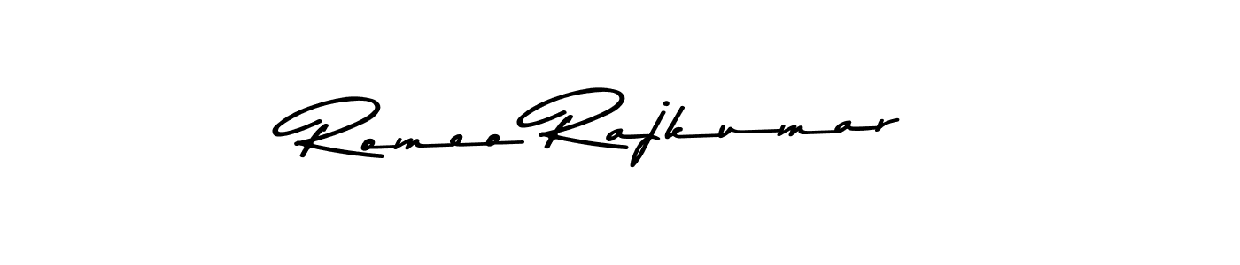 if you are searching for the best signature style for your name Romeo Rajkumar. so please give up your signature search. here we have designed multiple signature styles  using Asem Kandis PERSONAL USE. Romeo Rajkumar signature style 9 images and pictures png