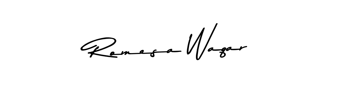 Here are the top 10 professional signature styles for the name Romesa Waqar. These are the best autograph styles you can use for your name. Romesa Waqar signature style 9 images and pictures png