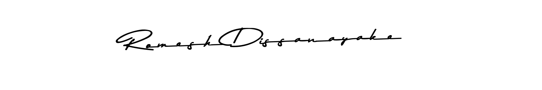You can use this online signature creator to create a handwritten signature for the name Romesh Dissanayake. This is the best online autograph maker. Romesh Dissanayake signature style 9 images and pictures png