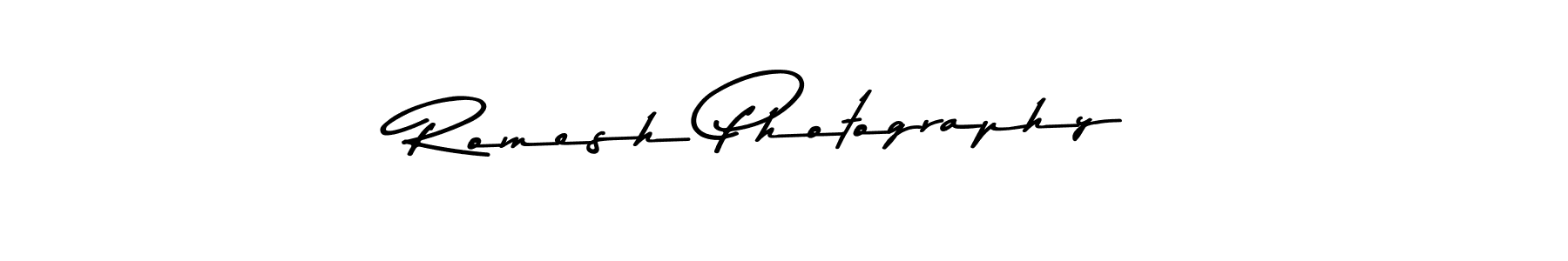 if you are searching for the best signature style for your name Romesh Photography. so please give up your signature search. here we have designed multiple signature styles  using Asem Kandis PERSONAL USE. Romesh Photography signature style 9 images and pictures png