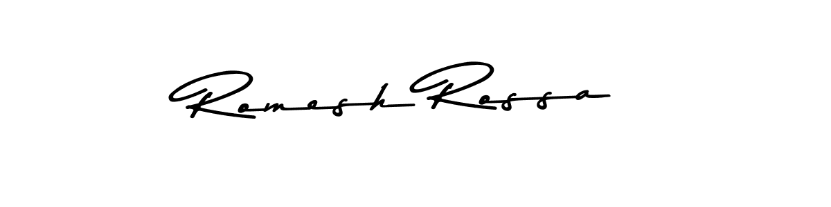 You should practise on your own different ways (Asem Kandis PERSONAL USE) to write your name (Romesh Rossa) in signature. don't let someone else do it for you. Romesh Rossa signature style 9 images and pictures png