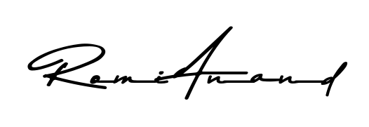 Here are the top professional signature styles for the name Romi Anand. These are the best autograph styles you can use for your name. Romi Anand signature style 9 images and pictures png