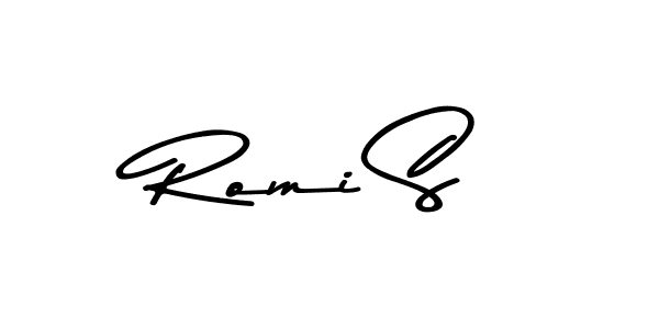 Also You can easily find your signature by using the search form. We will create Romi S name handwritten signature images for you free of cost using Asem Kandis PERSONAL USE sign style. Romi S signature style 9 images and pictures png