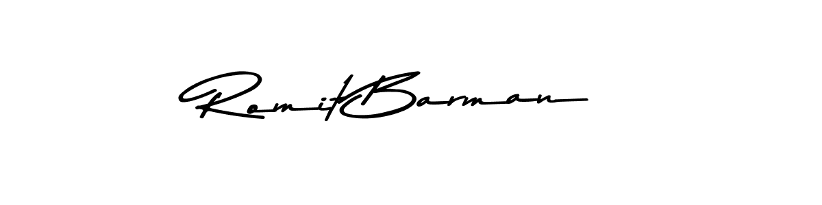 Romit Barman stylish signature style. Best Handwritten Sign (Asem Kandis PERSONAL USE) for my name. Handwritten Signature Collection Ideas for my name Romit Barman. Romit Barman signature style 9 images and pictures png