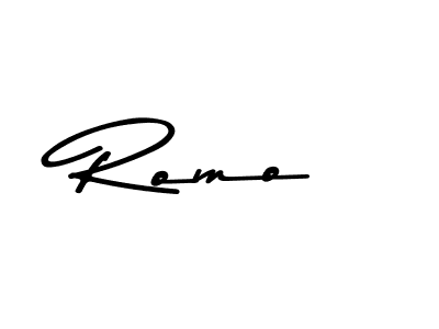Use a signature maker to create a handwritten signature online. With this signature software, you can design (Asem Kandis PERSONAL USE) your own signature for name Romo. Romo signature style 9 images and pictures png