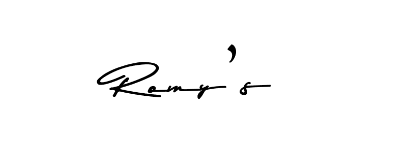 How to Draw Romy’s signature style? Asem Kandis PERSONAL USE is a latest design signature styles for name Romy’s. Romy’s signature style 9 images and pictures png