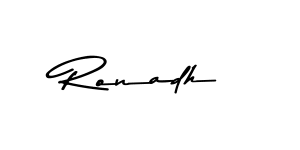 Ronadh stylish signature style. Best Handwritten Sign (Asem Kandis PERSONAL USE) for my name. Handwritten Signature Collection Ideas for my name Ronadh. Ronadh signature style 9 images and pictures png