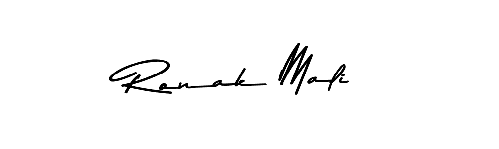 Make a beautiful signature design for name Ronak Mali. With this signature (Asem Kandis PERSONAL USE) style, you can create a handwritten signature for free. Ronak Mali signature style 9 images and pictures png