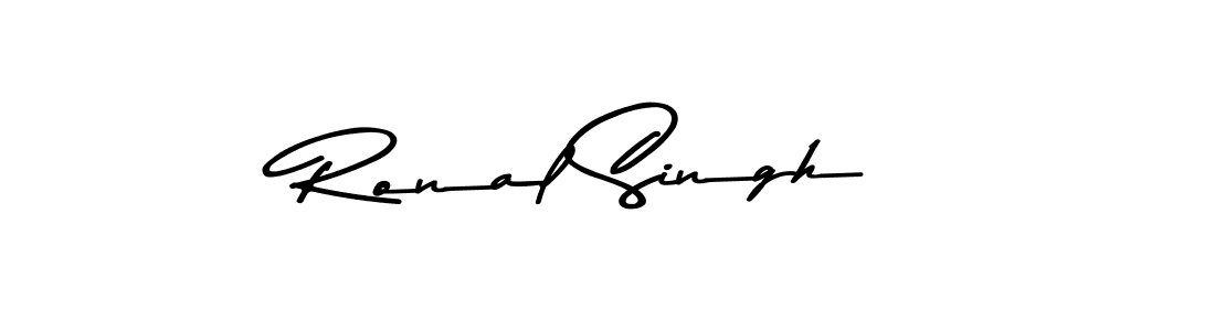 Design your own signature with our free online signature maker. With this signature software, you can create a handwritten (Asem Kandis PERSONAL USE) signature for name Ronal Singh. Ronal Singh signature style 9 images and pictures png