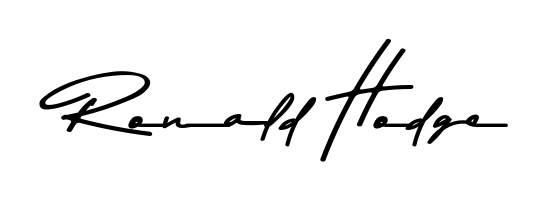 A dynamic signature style for Ronald Hodge using Asem Kandis PERSONAL USE script. Designed to look authentic, handwritten, and professional. Ronald Hodge signature style 9 images and pictures png