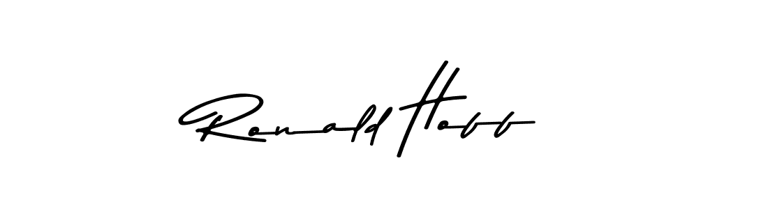 How to make Ronald Hoff name signature. Use Asem Kandis PERSONAL USE style for creating short signs online. This is the latest handwritten sign. Ronald Hoff signature style 9 images and pictures png