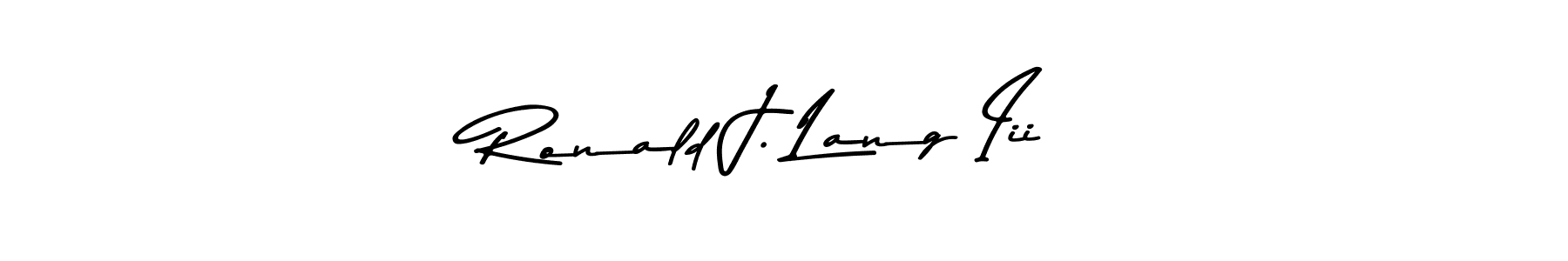 Create a beautiful signature design for name Ronald J. Lang Iii. With this signature (Asem Kandis PERSONAL USE) fonts, you can make a handwritten signature for free. Ronald J. Lang Iii signature style 9 images and pictures png