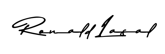 The Asem Kandis PERSONAL USE lettering style adds unique flourish to name Ronald Lasal. Stand out with a custom digital autograph made in seconds. Ronald Lasal signature style 9 images and pictures png