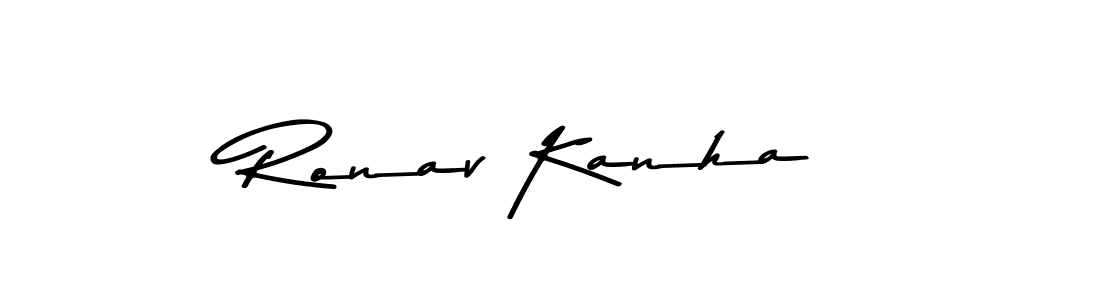Make a beautiful signature design for name Ronav Kanha. With this signature (Asem Kandis PERSONAL USE) style, you can create a handwritten signature for free. Ronav Kanha signature style 9 images and pictures png