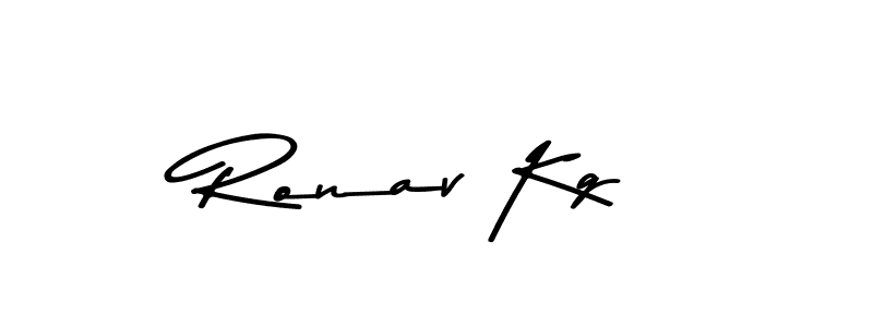 How to make Ronav Kg signature? Asem Kandis PERSONAL USE is a professional autograph style. Create handwritten signature for Ronav Kg name. Ronav Kg signature style 9 images and pictures png