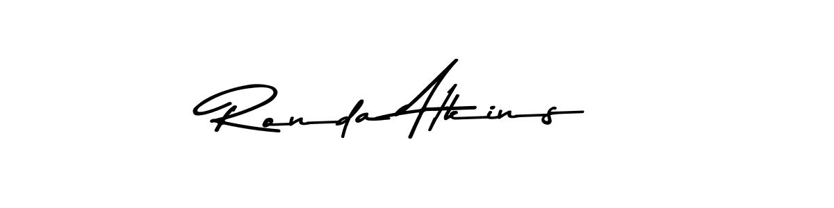 Design your own signature with our free online signature maker. With this signature software, you can create a handwritten (Asem Kandis PERSONAL USE) signature for name Ronda Atkins. Ronda Atkins signature style 9 images and pictures png