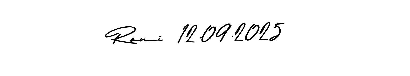 Design your own signature with our free online signature maker. With this signature software, you can create a handwritten (Asem Kandis PERSONAL USE) signature for name Roni  12.09.2025. Roni  12.09.2025 signature style 9 images and pictures png