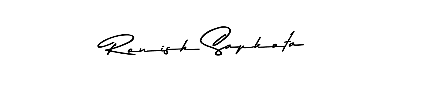 Similarly Asem Kandis PERSONAL USE is the best handwritten signature design. Signature creator online .You can use it as an online autograph creator for name Ronish Sapkota. Ronish Sapkota signature style 9 images and pictures png