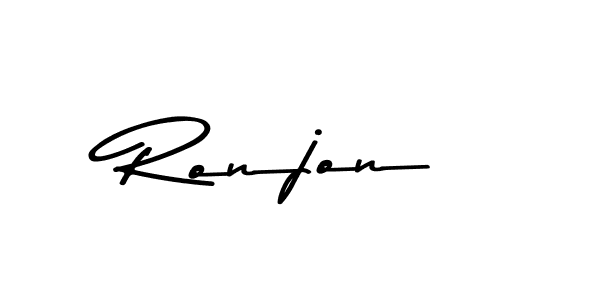 Make a beautiful signature design for name Ronjon. With this signature (Asem Kandis PERSONAL USE) style, you can create a handwritten signature for free. Ronjon signature style 9 images and pictures png