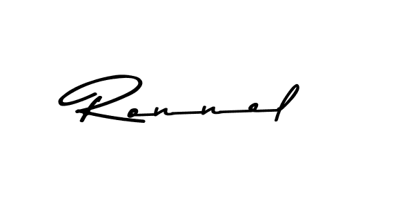 How to make Ronnel name signature. Use Asem Kandis PERSONAL USE style for creating short signs online. This is the latest handwritten sign. Ronnel signature style 9 images and pictures png