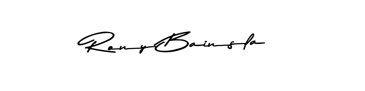 Also You can easily find your signature by using the search form. We will create Rony Bainsla name handwritten signature images for you free of cost using Asem Kandis PERSONAL USE sign style. Rony Bainsla signature style 9 images and pictures png