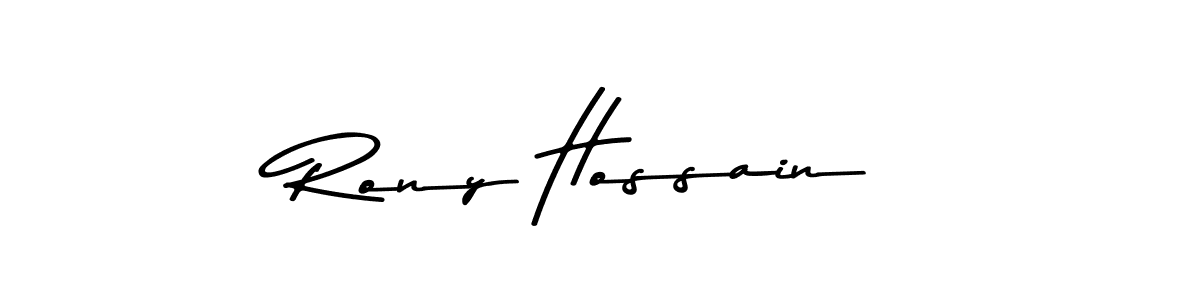Make a beautiful signature design for name Rony Hossain. Use this online signature maker to create a handwritten signature for free. Rony Hossain signature style 9 images and pictures png