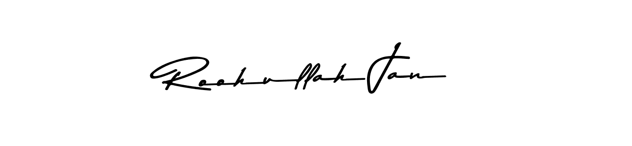 Design your own signature with our free online signature maker. With this signature software, you can create a handwritten (Asem Kandis PERSONAL USE) signature for name Roohullah Jan. Roohullah Jan signature style 9 images and pictures png