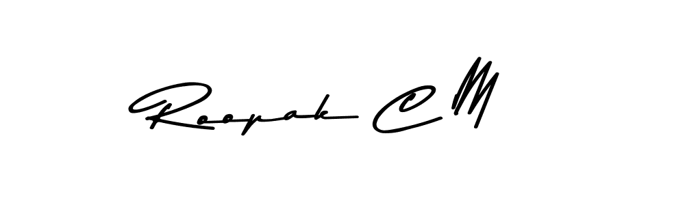 Also You can easily find your signature by using the search form. We will create Roopak C M name handwritten signature images for you free of cost using Asem Kandis PERSONAL USE sign style. Roopak C M signature style 9 images and pictures png