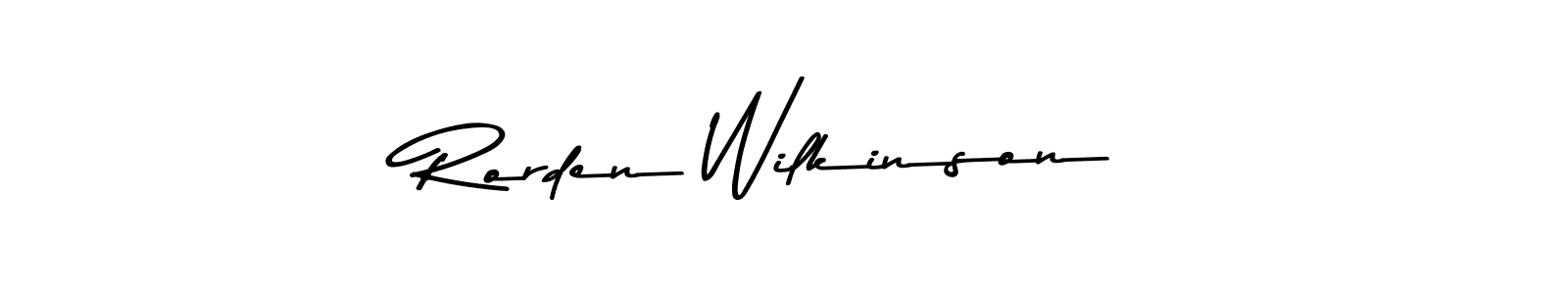 The best way (Asem Kandis PERSONAL USE) to make a short signature is to pick only two or three words in your name. The name Rorden Wilkinson include a total of six letters. For converting this name. Rorden Wilkinson signature style 9 images and pictures png