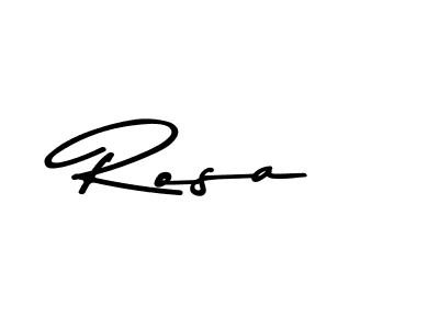 Make a beautiful signature design for name Rosa. With this signature (Asem Kandis PERSONAL USE) style, you can create a handwritten signature for free. Rosa signature style 9 images and pictures png