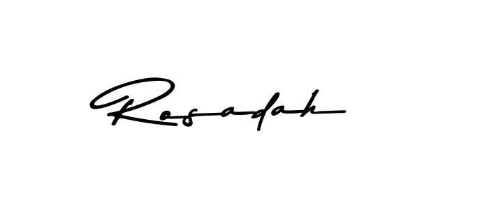 Create a beautiful signature design for name Rosadah. With this signature (Asem Kandis PERSONAL USE) fonts, you can make a handwritten signature for free. Rosadah signature style 9 images and pictures png