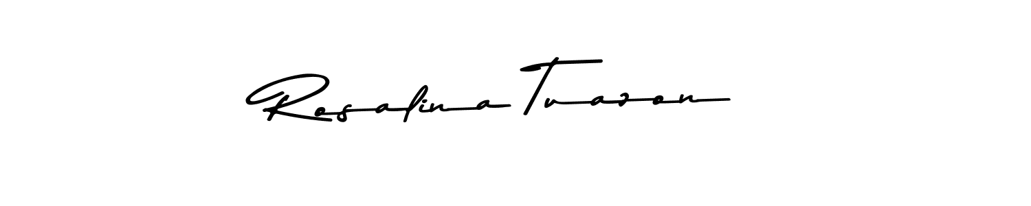 Rosalina Tuazon stylish signature style. Best Handwritten Sign (Asem Kandis PERSONAL USE) for my name. Handwritten Signature Collection Ideas for my name Rosalina Tuazon. Rosalina Tuazon signature style 9 images and pictures png