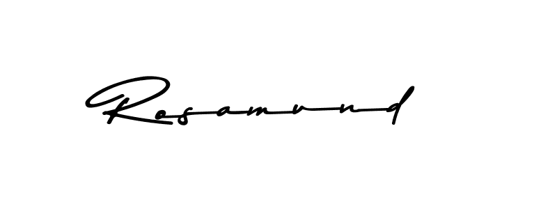 Make a beautiful signature design for name Rosamund. With this signature (Asem Kandis PERSONAL USE) style, you can create a handwritten signature for free. Rosamund signature style 9 images and pictures png