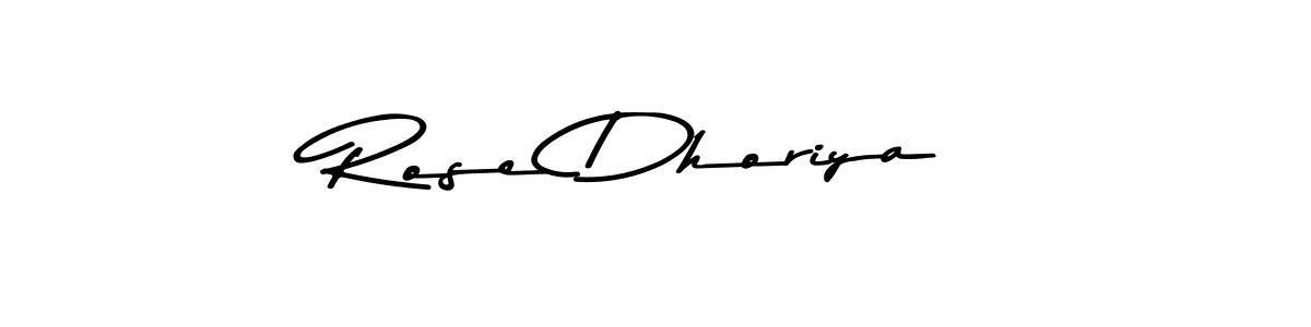 Rose Dhoriya stylish signature style. Best Handwritten Sign (Asem Kandis PERSONAL USE) for my name. Handwritten Signature Collection Ideas for my name Rose Dhoriya. Rose Dhoriya signature style 9 images and pictures png