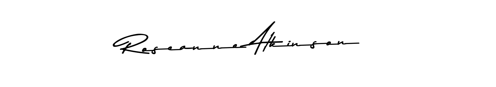 Make a beautiful signature design for name Roseanne Atkinson. With this signature (Asem Kandis PERSONAL USE) style, you can create a handwritten signature for free. Roseanne Atkinson signature style 9 images and pictures png