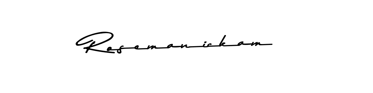 Similarly Asem Kandis PERSONAL USE is the best handwritten signature design. Signature creator online .You can use it as an online autograph creator for name Rosemanickam. Rosemanickam signature style 9 images and pictures png