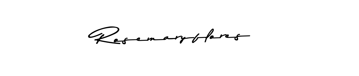 How to make Rosemaryflores name signature. Use Asem Kandis PERSONAL USE style for creating short signs online. This is the latest handwritten sign. Rosemaryflores signature style 9 images and pictures png