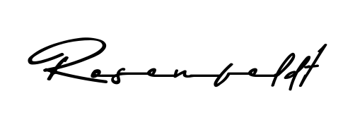Create an unforgettable impression when signing with Rosenfeldt name styled in Asem Kandis PERSONAL USE typography. 100% free online generator. Rosenfeldt signature style 9 images and pictures png