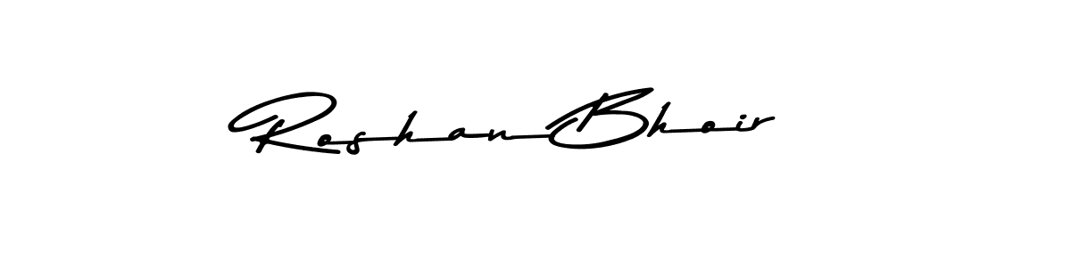 How to make Roshan Bhoir name signature. Use Asem Kandis PERSONAL USE style for creating short signs online. This is the latest handwritten sign. Roshan Bhoir signature style 9 images and pictures png