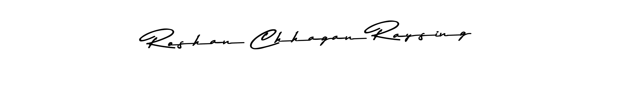 You should practise on your own different ways (Asem Kandis PERSONAL USE) to write your name (Roshan Chhagan Raysing) in signature. don't let someone else do it for you. Roshan Chhagan Raysing signature style 9 images and pictures png