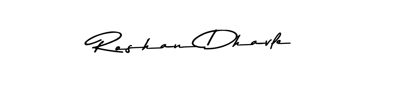 How to make Roshan Dhavle name signature. Use Asem Kandis PERSONAL USE style for creating short signs online. This is the latest handwritten sign. Roshan Dhavle signature style 9 images and pictures png