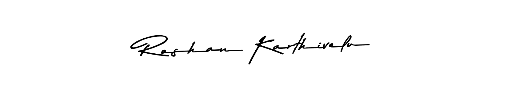 Design your own signature with our free online signature maker. With this signature software, you can create a handwritten (Asem Kandis PERSONAL USE) signature for name Roshan Karthivelu. Roshan Karthivelu signature style 9 images and pictures png