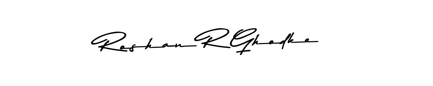 if you are searching for the best signature style for your name Roshan R Ghodke. so please give up your signature search. here we have designed multiple signature styles  using Asem Kandis PERSONAL USE. Roshan R Ghodke signature style 9 images and pictures png