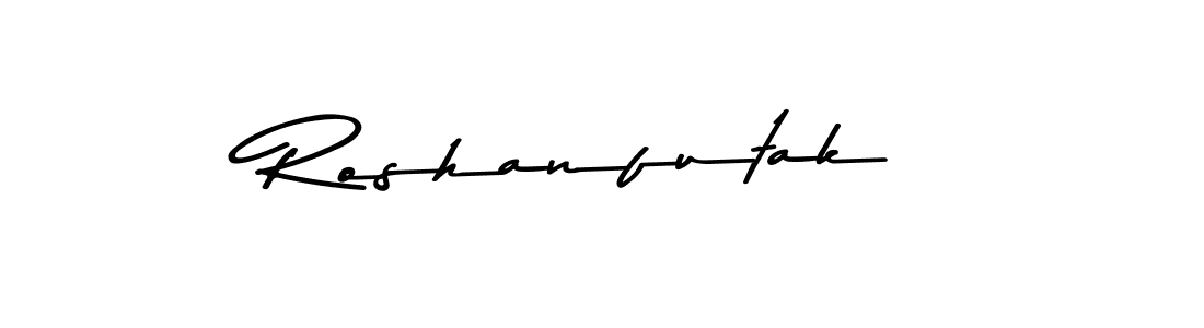 Design your own signature with our free online signature maker. With this signature software, you can create a handwritten (Asem Kandis PERSONAL USE) signature for name Roshanfutak. Roshanfutak signature style 9 images and pictures png