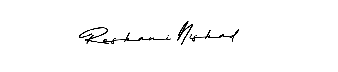 Use a signature maker to create a handwritten signature online. With this signature software, you can design (Asem Kandis PERSONAL USE) your own signature for name Roshani Nishad. Roshani Nishad signature style 9 images and pictures png