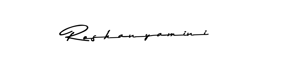 How to make Roshanyamini signature? Asem Kandis PERSONAL USE is a professional autograph style. Create handwritten signature for Roshanyamini name. Roshanyamini signature style 9 images and pictures png