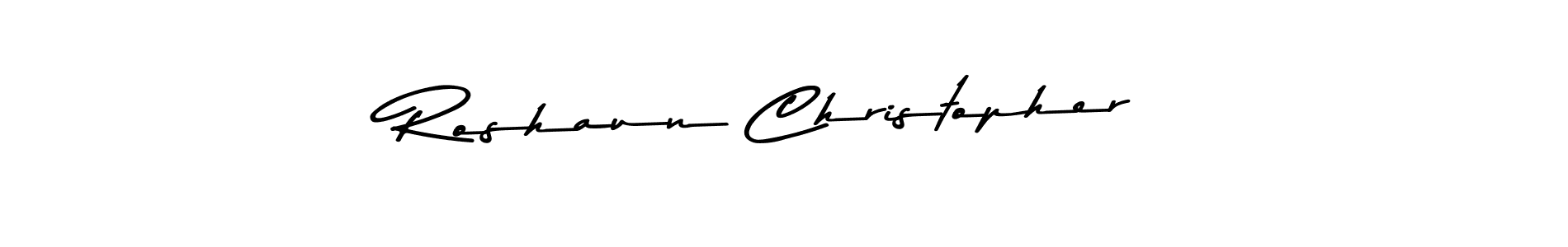 Use a signature maker to create a handwritten signature online. With this signature software, you can design (Asem Kandis PERSONAL USE) your own signature for name Roshaun Christopher. Roshaun Christopher signature style 9 images and pictures png